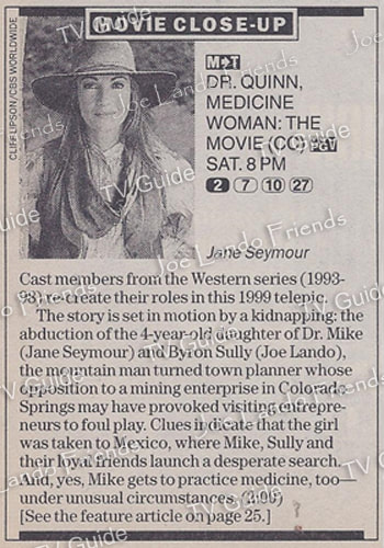 Jane Seymour in Dr. Quinn Medicine Woman The Movie